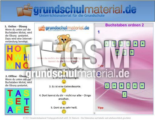 Buchstaben ordnen 2.7z